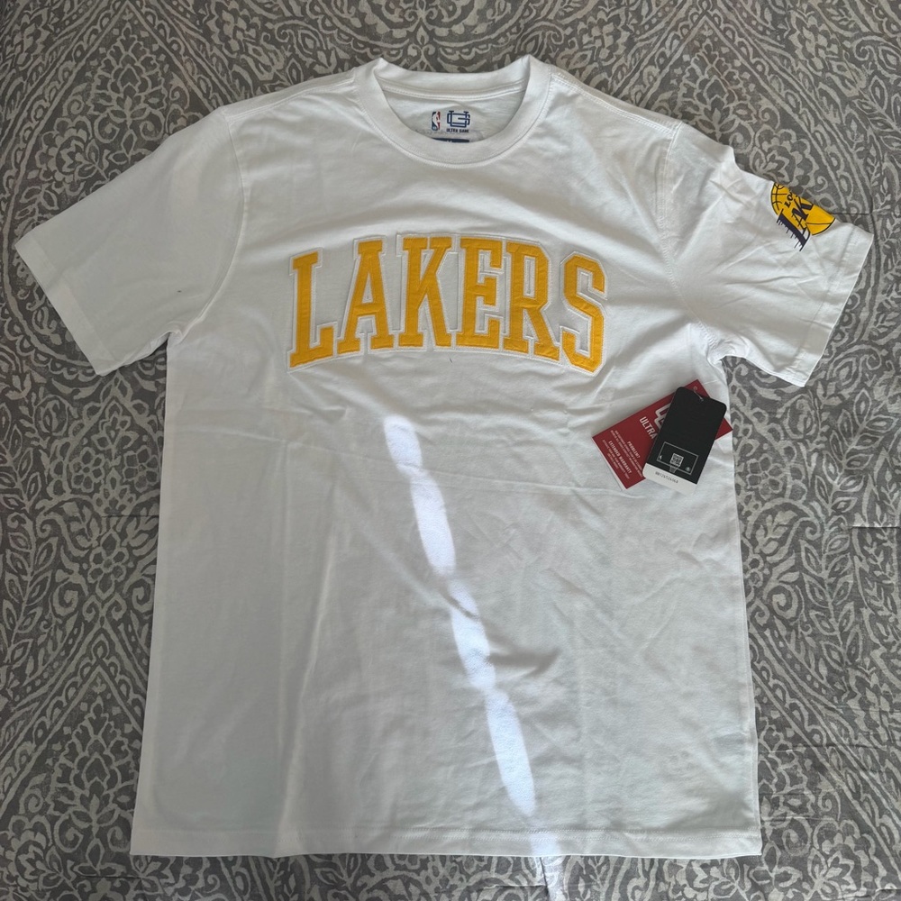 NBA White and Yellow Lakers Jersey